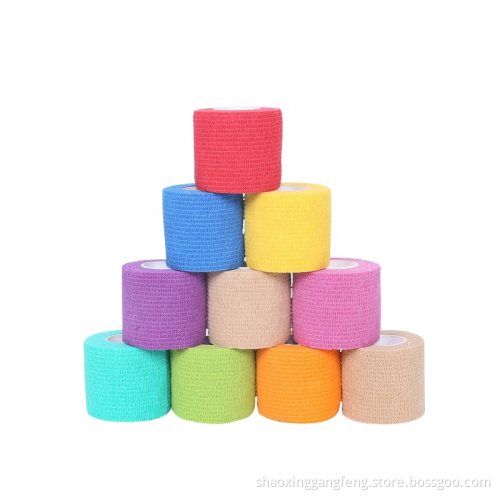 Colorful self-adhesive non-woven cohesive elastic bandage